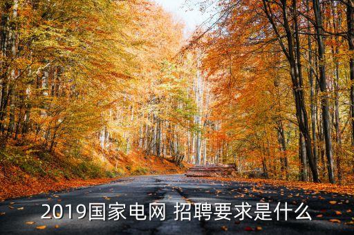 2019国家电网 招聘要求是什么