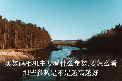 买数码相机主要看什么参数,要怎么看那些参数是不是越高越好