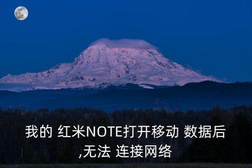 我的 红米note打开移动 数据后,无法 连接网络