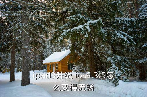 ipad3升级 ios9.3.5怎么变得流畅