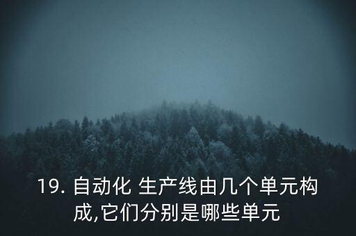 19. 自动化 生产线由几个单元构成,它们分别是哪些单元