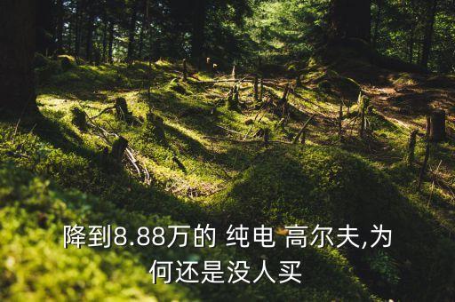 降到8.88万的 纯电 高尔夫,为何还是没人买