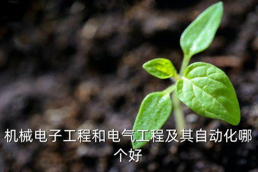 机械电子工程和电气工程及其自动化哪个好