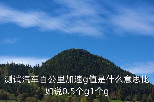 测试汽车百公里加速g值是什么意思比如说0.5个g1个g