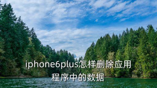 iphone6plus怎样删除应用程序中的数据