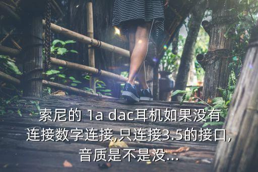  索尼的 1a dac耳机如果没有连接数字连接,只连接3.5的接口,音质是不是没...