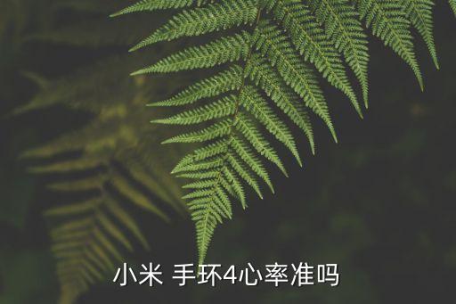 小米 手环4心率准吗