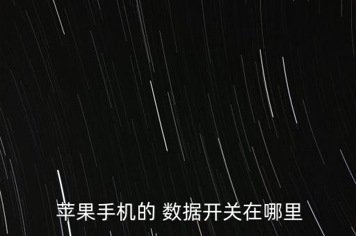 苹果数据关闭设置,苹果手机怎么关闭数据网络