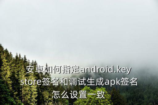 安卓如何指定android.keystore签名和调试生成apk签名怎么设置一致