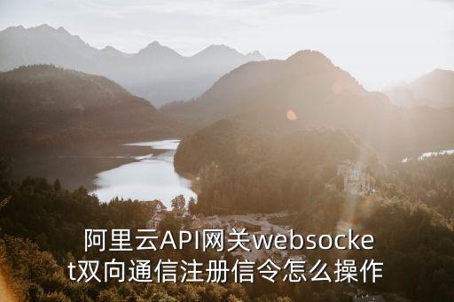  阿里云api网关websocket双向通信注册信令怎么操作