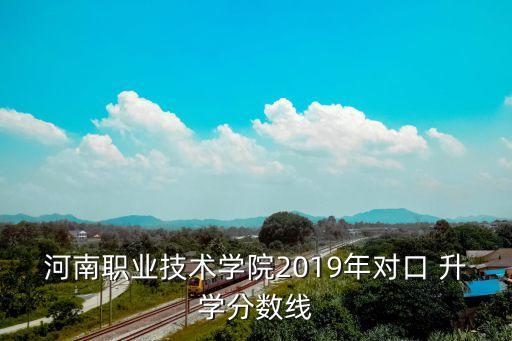 河南职业技术学院2019年对口 升学分数线