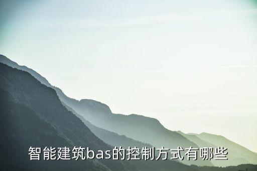 智能建筑bas的控制方式有哪些