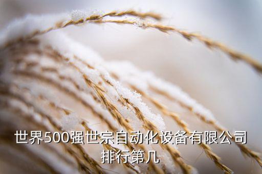 世界500强世宗自动化设备有限公司排行第几