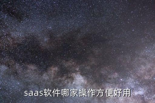 saas软件哪家操作方便好用