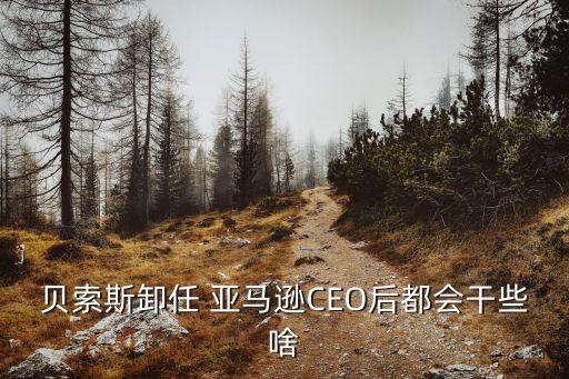 贝索斯卸任 亚马逊ceo后都会干些啥