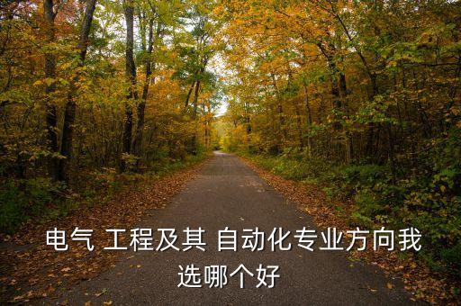  电气 工程及其 自动化专业方向我选哪个好