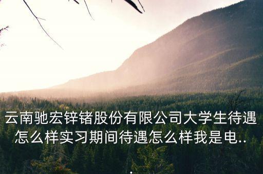 云南驰宏锌锗股份有限公司大学生待遇怎么样实习期间待遇怎么样我是电...