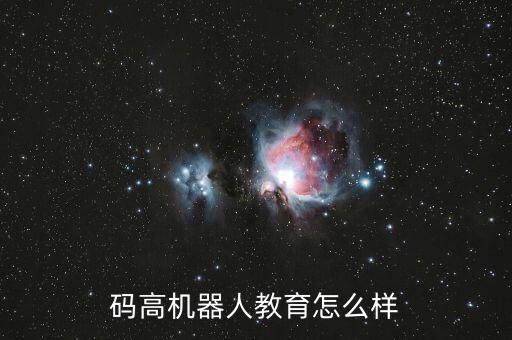 码高机器人教育怎么样