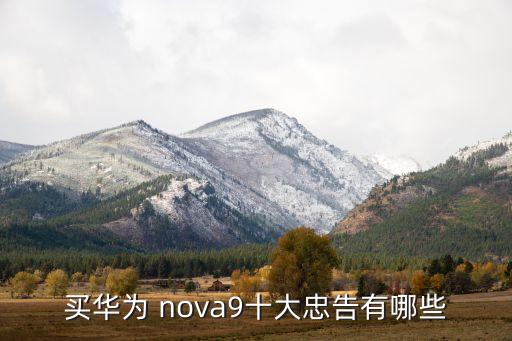 买华为 nova9十大忠告有哪些