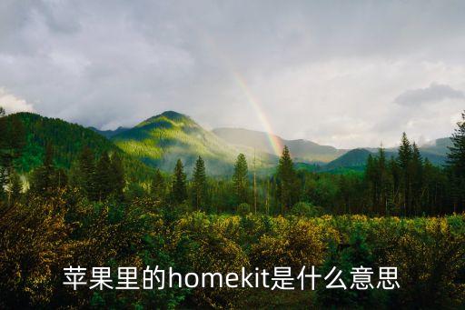 苹果里的homekit是什么意思