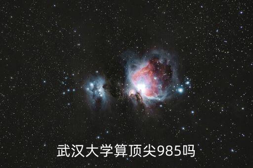 武汉大学算顶尖985吗