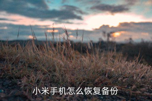 小米手机怎么恢复备份