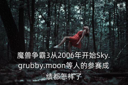 魔兽争霸3从2006年开始sky.grubby.moon等人的参赛成绩都怎样了