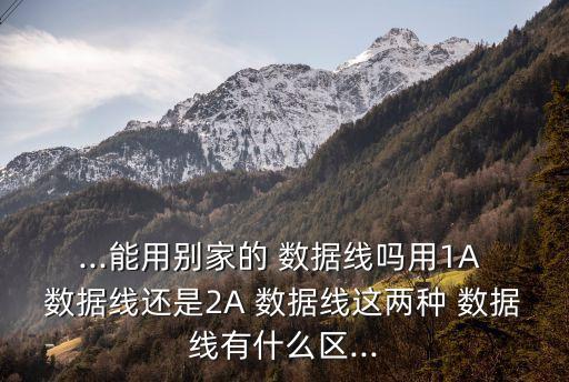 ...能用别家的 数据线吗用1a 数据线还是2a 数据线这两种 数据线有什么区...