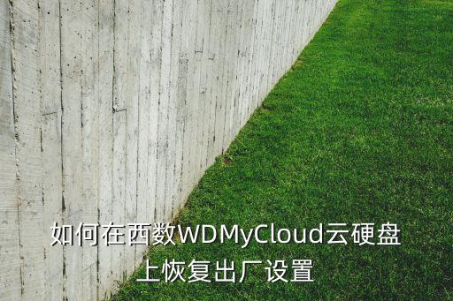 如何在西数wdmycloud云硬盘上恢复出厂设置