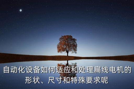 自动化设备如何适应和处理扁线电机的形状、尺寸和特殊要求呢