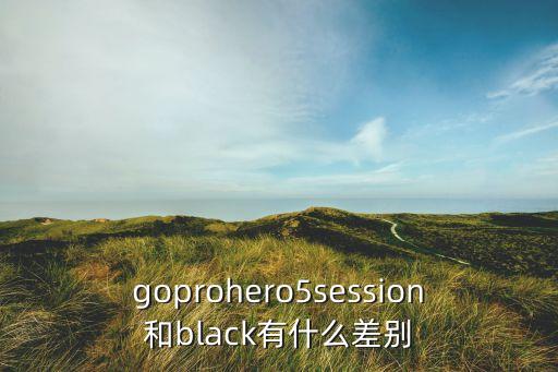 goprohero5session和black有什么差别