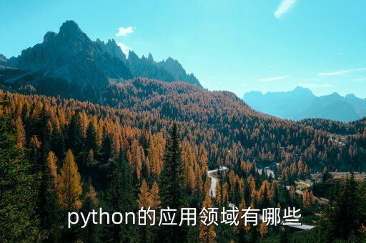  python的应用领域有哪些