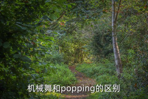 机械舞和popping的区别