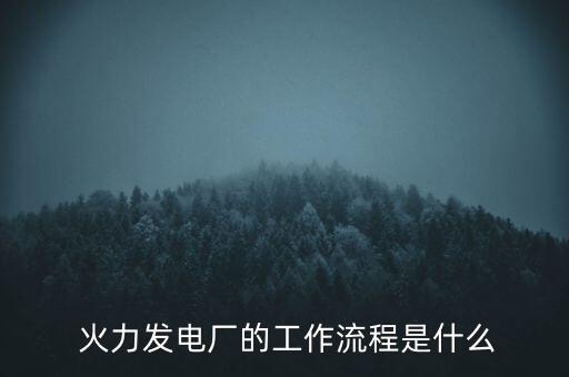  火力发电厂的工作流程是什么