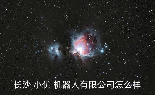 长沙 小优 机器人有限公司怎么样