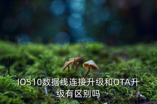 ios10数据线连接升级和ota升级有区别吗