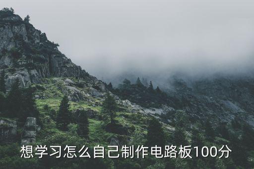 想学习怎么自己制作电路板100分