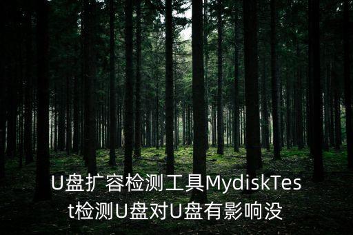 u盘扩容检测工具mydisktest检测u盘对u盘有影响没