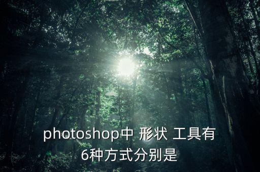 photoshop中 形状 工具有6种方式分别是