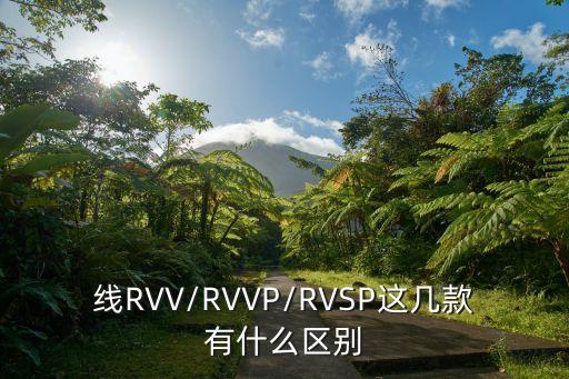 线rvv/rvvp/rvsp这几款有什么区别