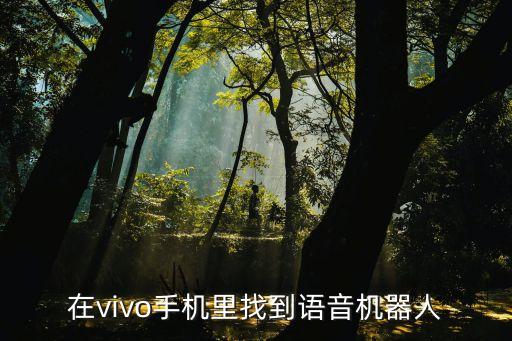 在vivo手机里找到语音机器人