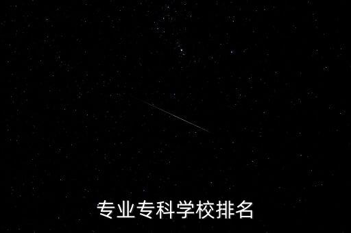 专业专科学校排名