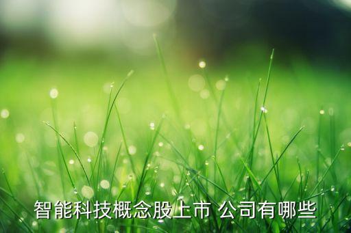 智能科技概念股上市 公司有哪些