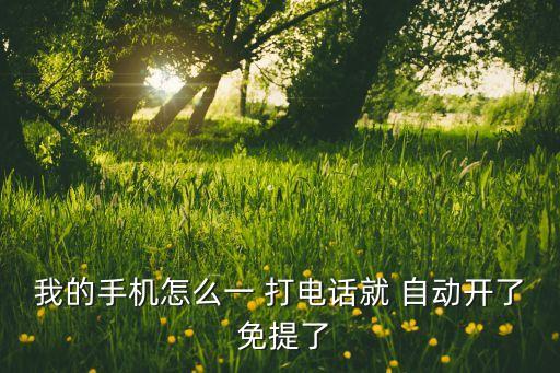 我的手机怎么一 打电话就 自动开了 免提了