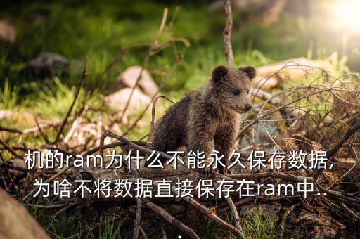 机的ram为什么不能永久保存数据,为啥不将数据直接保存在ram中...