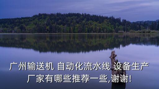 广州输送机 自动化流水线 设备生产厂家有哪些推荐一些,谢谢!