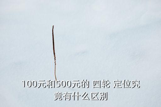 100元和500元的 四轮 定位究竟有什么区别