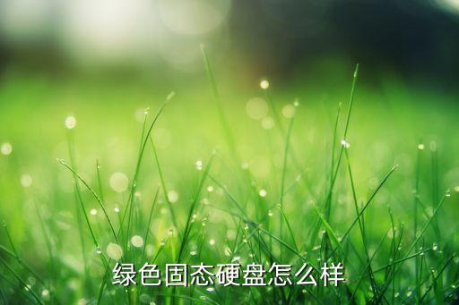 绿色固态硬盘怎么样