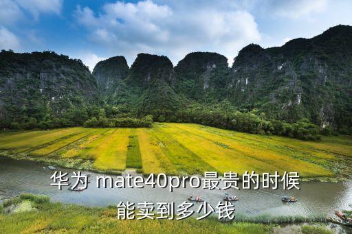 华为 mate40pro最贵的时候能卖到多少钱