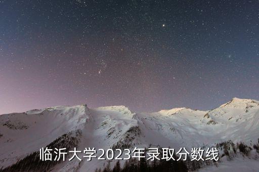 临沂大学2023年录取分数线